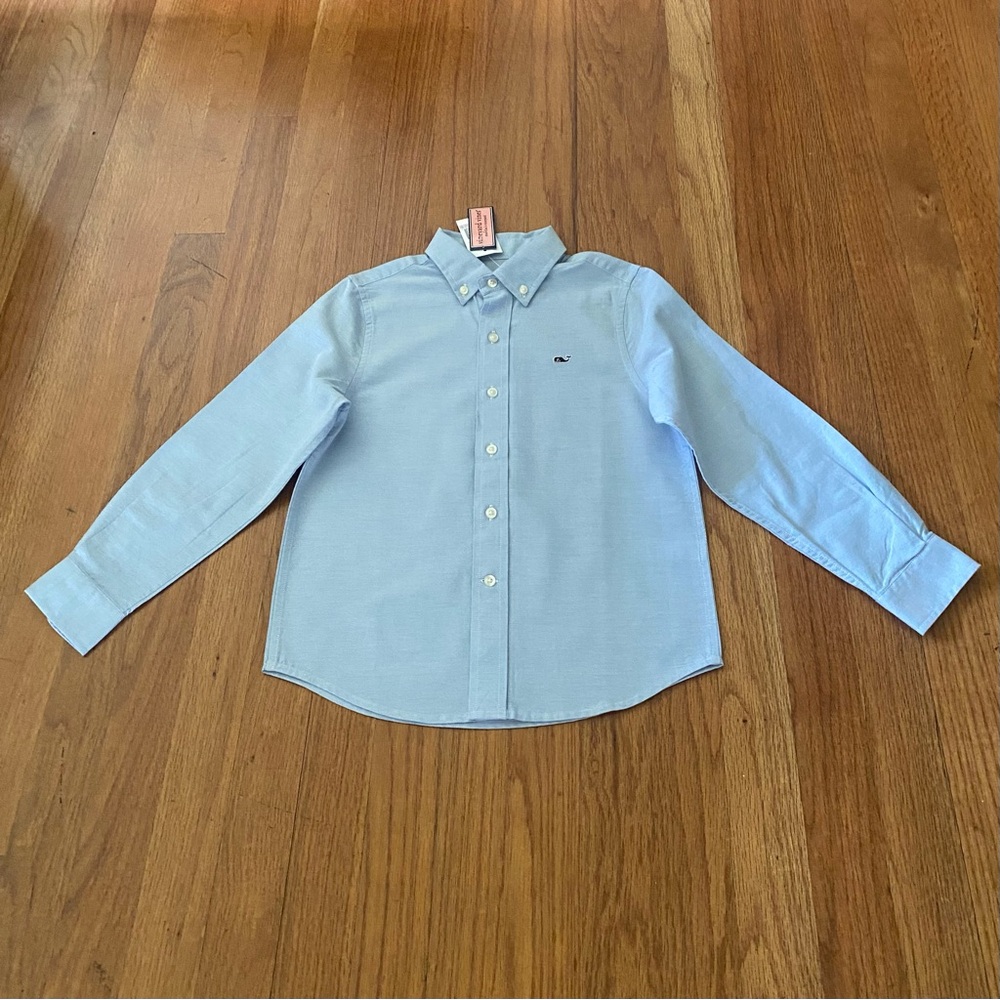 Vineyard Vines Boys Light Blue Oxford Button-Down Shirt - Picture 1 of 9
